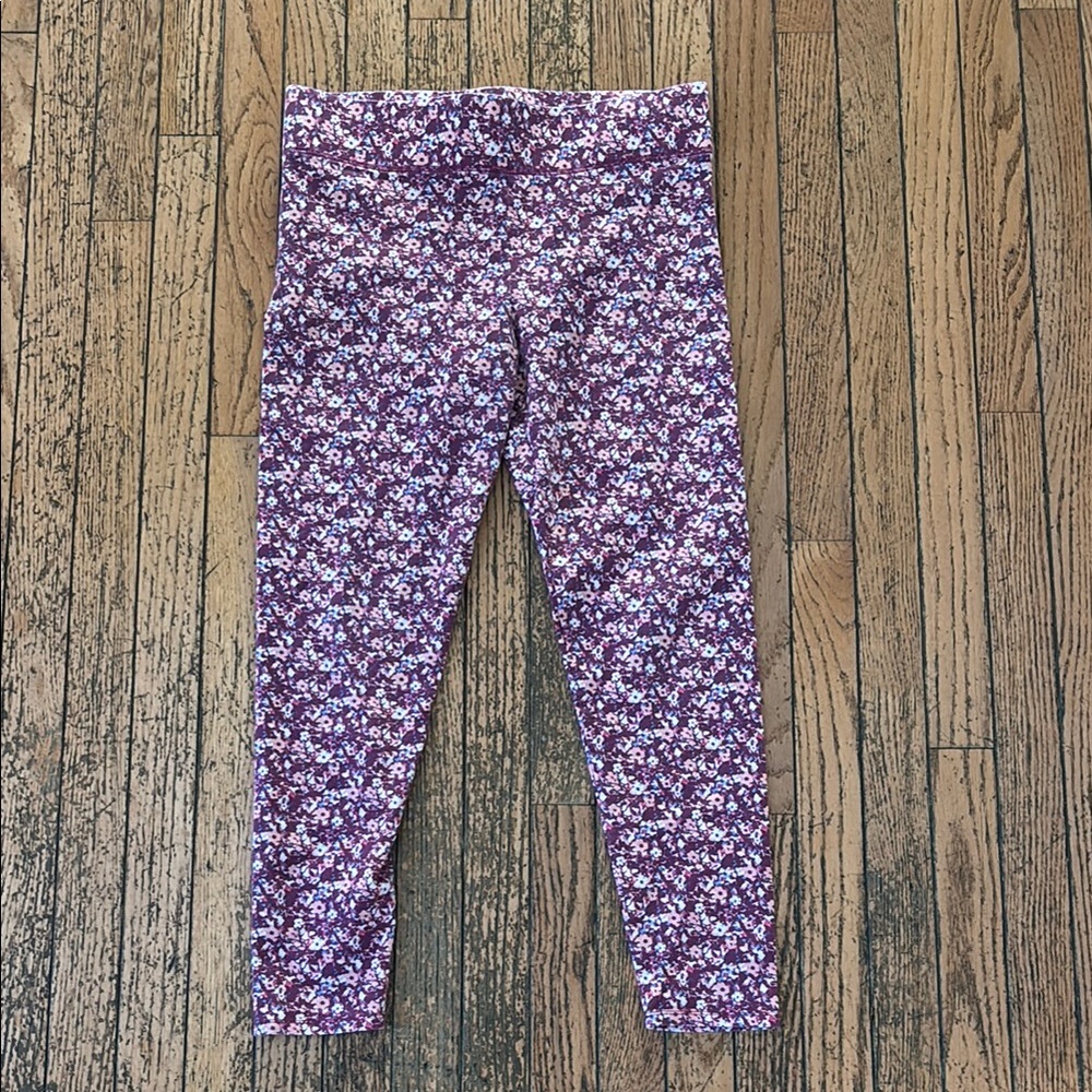 Aerie Floral Purple Woman Leggings